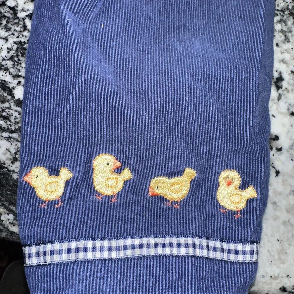 Vintage 90's Buster Brown Size 24M Farm Corduroy Overalls Set Baby Chick Rare